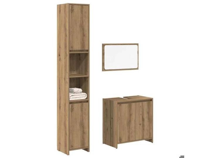 JLL*TOP - Mobilier pour salle de bain - Ensemble de meubles salle de bain - Lot de 3 - bois d'ingénierie LV5311