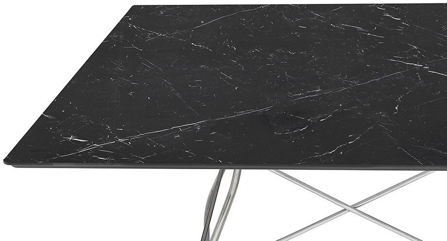 Kartell Glossy Marble Tisch quadratisch (gold lackiert / Marmoroptik weiß) gold lackiert / Marmoroptik weiß