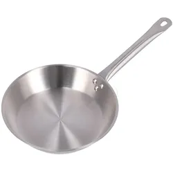 WellHome - Ø28x5cm Edelstahl-Bratpfanne, induktionsgeeignet und OHNE antihaftbeschichtet