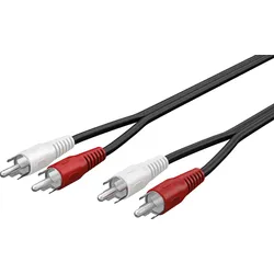 GOOBAY 50031 - Cinch Kabel, 2x Cinch Stecker auf 2x Cinch Stecker, 10,0 m
