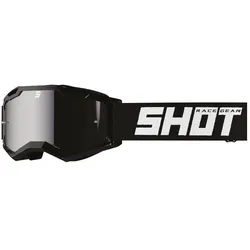 Shot, Motorradhelm Zubehör, ASSAULT 2.0 SOLID IRIDIUM Brille glanz schwarz-Glas silber versp.