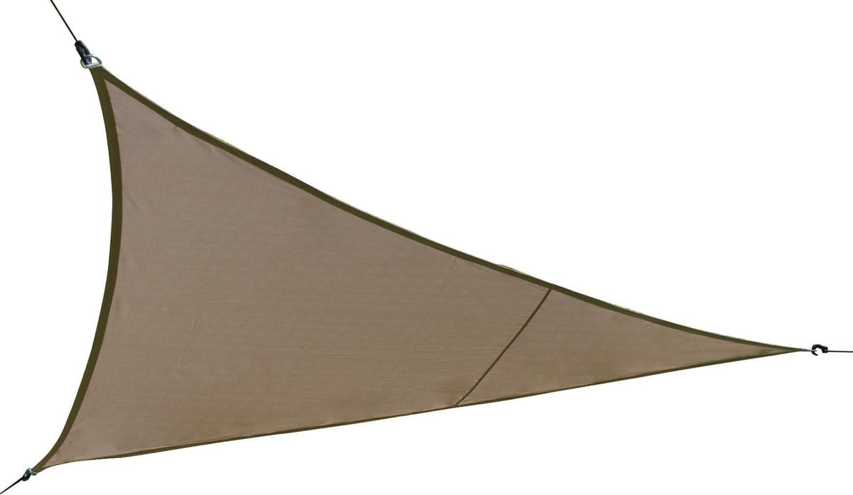 Practo Garden Schaduwzeil Driehoek Polyester Taupe 5 x 5 m