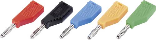 TRU Components TC-R8-B19 B Büschelstecker Stecker, gerade Stift-Ø: 4mm Schwarz