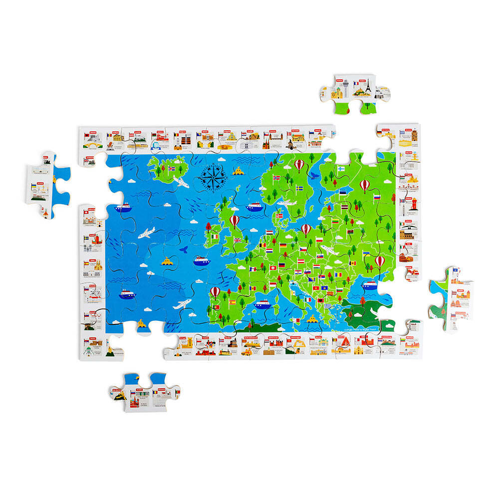 Bigjigs Bodenpuzzel Europese bezienswaardigheden educatief kartonnen speelgoed