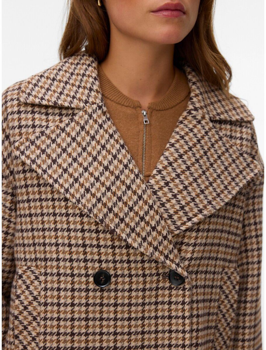 VERO MODA Manteau court à carreaux
