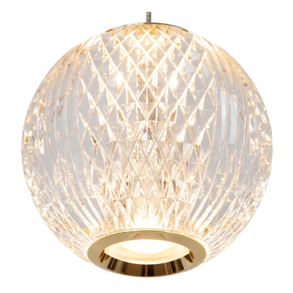 Lucide Cintra Hanglamp Goud/Messing met Transparante Elementen - 32 cm