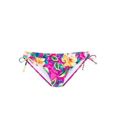 Bikini-Hose LASCANA "Riley", Damen, Gr. 38, N-Gr, bunt (pink bedruckt), Recycling-Polyamid, bedruckt, floral, Badehosen Bikini-Hose, mit floralem Allover-Print