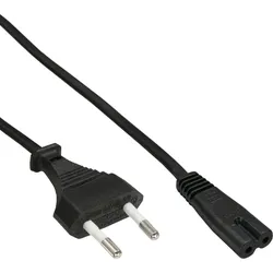 InLine Netzkabel, Netzstecker CEE7/16 Italien auf IEC-C7 Stecker, schwarz, 1,8m