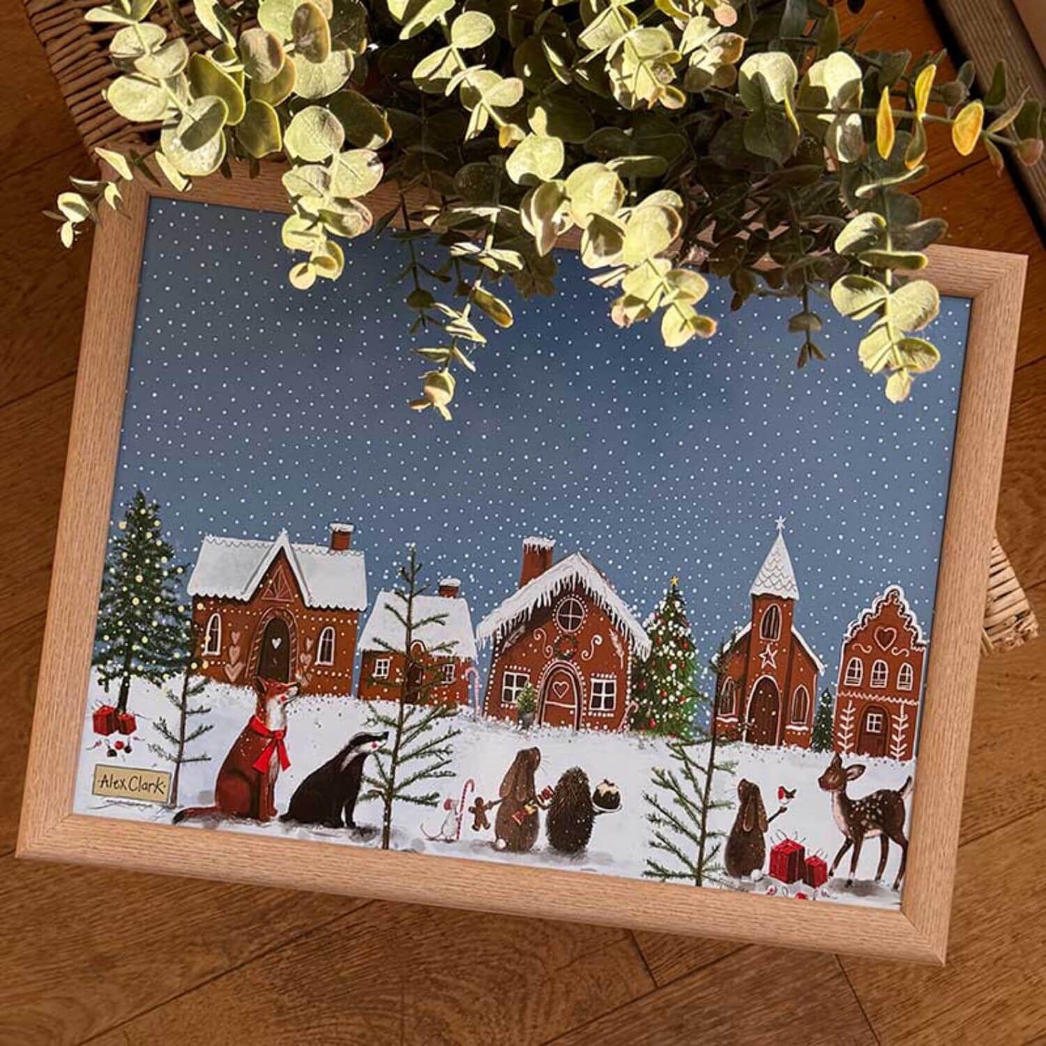Alex Clark Christmas Lap Tray - Gingerbread Village
