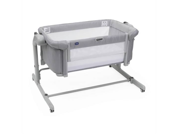 Chicco Beistellbett Next2Me Magic Evo, Grau, Metall, 99x73.5x64 cm, Seitenfenster aufklappbar, Bezug abnehmbar, waschbar, Netzfenster, höhenverstellbar, Babymöbel, Babybetten, Beistellbetten