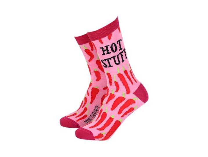 Smiling Faces MAKING SMILES SINCE 2001 Sok Therapie Bamboe Ademend Dames Sokken - Hot Stuff, x 2 stuks, 37-40 EU