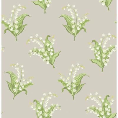 Erin Gates Farmington Stone Lily of the Valley Wallpaper