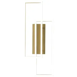 Gea Luce Dyana A 40W 1662lm 3000K LED-Wandleuchte aus gebürstetem Gold-Aluminium, dimmbar, Phasenanschnitt, Direktlicht - Gealuce