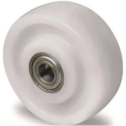 Tecwerk, Möbelrollen, Ersatzrad Rad-Ø 125 mm Tragfähigkeit 700 kg Polyamid weiss Achs-Ø 10 mm Nabenlänge 45/47 mm