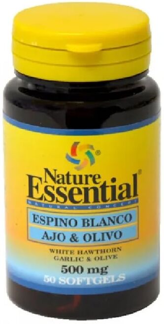 Nature Essential ESPINO BLANCO AJO Y OLIVO 500mg 50 Perlas