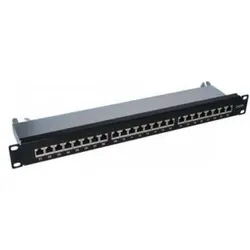Exertis Connect Patchfeld Cat.6A STP 24 Port 19" schwarz - Patch-Panel, Server Zubehör, Schwarz