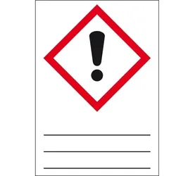 Aufkleber I Gefahrensymbol Ausrufezeichen GHS 07, Beschriften u.Lamin., Folie, 105x148mm