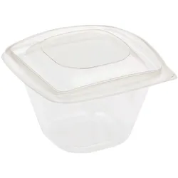 VEPATIM 40x BIO Salatschalen mit Deckel aus Bio-Kunststoff (PLA) transparent 480ml