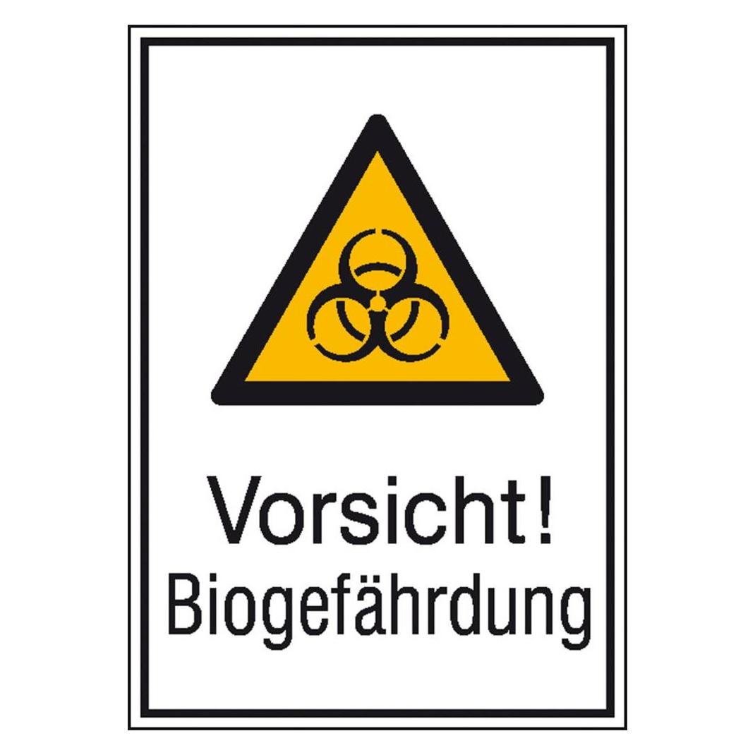 Wolk Warn-Kombischild Vorsicht! Biogefährdung Folie selbstklebend B x H (21.0434)