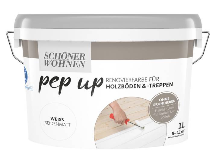 Renovierfarbe Schöner Wohnen für Holzböden Weiss 1 l