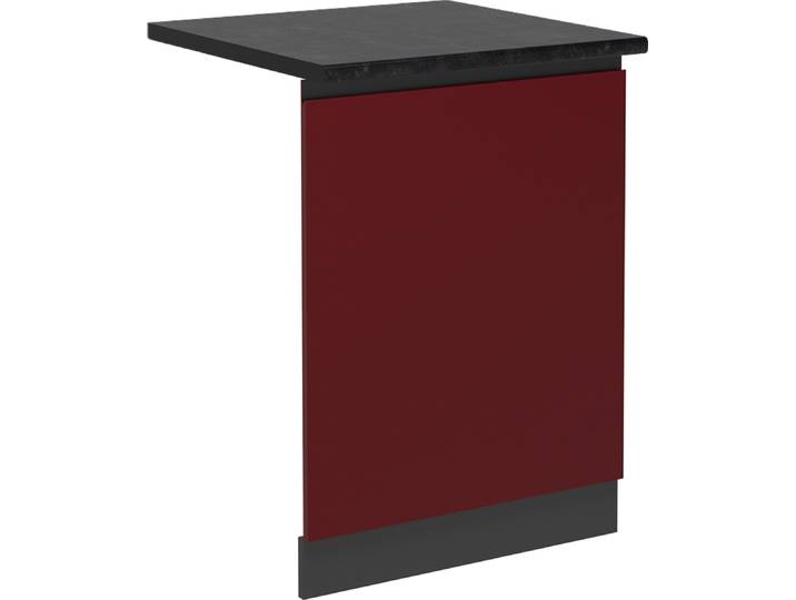 Façade de lave-vaisselle Vicco R-Line Rouge 60cm J-Shape\, PT Anthracite\, Model 55118