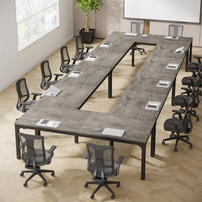 1Easylife 6.5FT Conference Meeting Seminar Business Table Set for 16-20 Person (Set of 6)