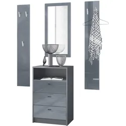 GARDEROBE Pino Grau Hochglanz