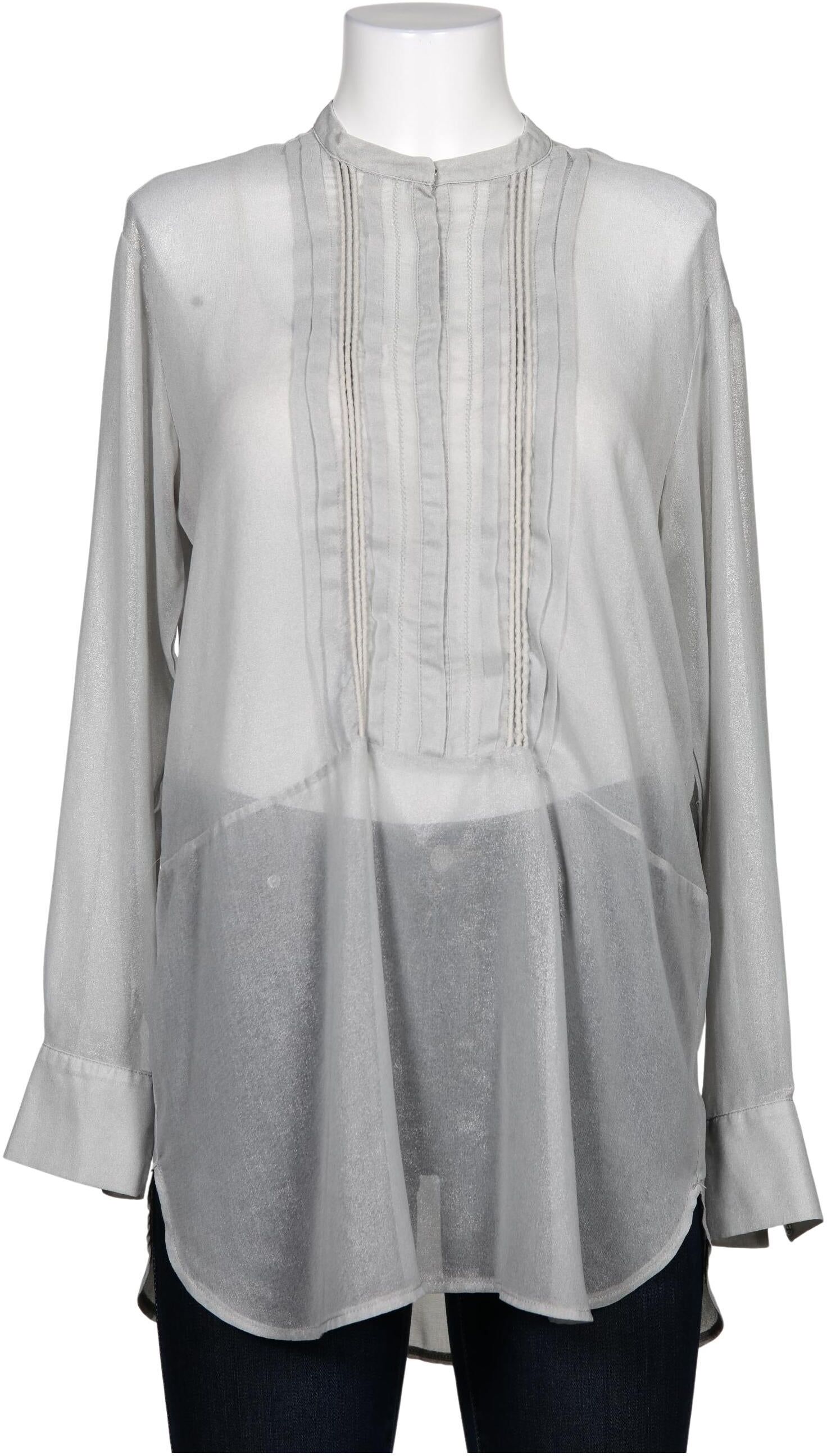 Studio Italy Damen Bluse, Grau, Gr. XL, kein / Etikett - Second Hand