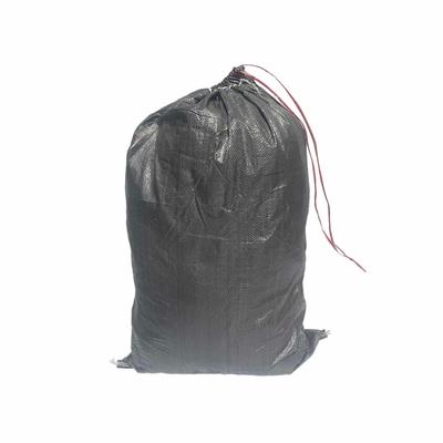 VEPATIM 100x Schwerlastsack Gewebesack Hochwassersack Getreidesack Lagersack PP mit rotem Streifen und Band 500x800mm 30kg schwarz