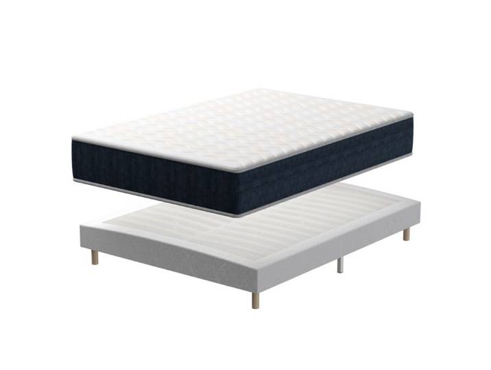 Ensemble matelas sommier 140x190 Mémoire de forme Matelas 140x190x28- Sommier 140x190