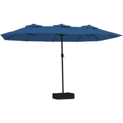 vidaXL Doppel-Sonnenschirm Azurblau 449x245 cm