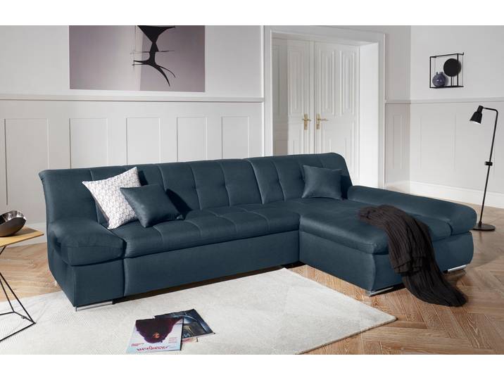 DOMO collection MONA 297x173 cm, modern & komfortabel, optional mit Komfortfunktionen whlw. mit Bettfunktion, L-Form