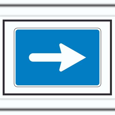 HB-Druck In Pfeilrichtung fahren rechts Symbol A5 (148x210mm)