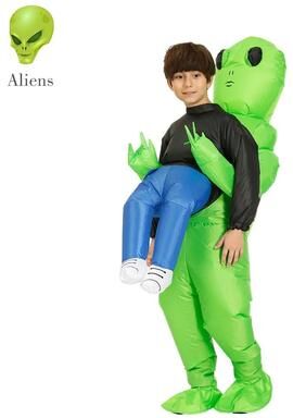 Uplift Essentials Inflatable Alien Abduction Costume Funny Halloween Cosplay Outfit children Size