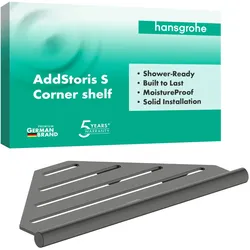 hansgrohe AddStoris S Seifenkorb, 41761340, Farbe: Brushed Black Chrome