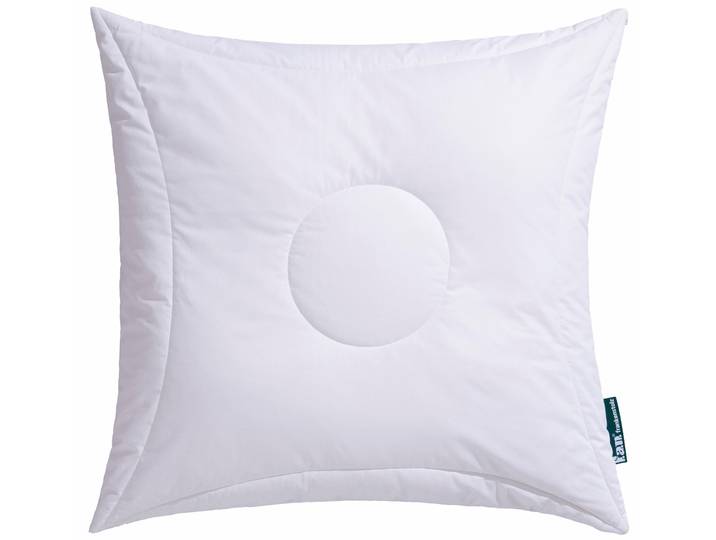 Baumwollkissen FAN Klima Active Plus , weiss (weiß), B:80cm L:80cm, Bezug: 100% Baumwolle, Kopfkissen, Baumwollkissen, effektiv klimaregulierendes Kopfkissen