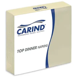 Carind-Servietten, 38×38 cm, Set 40x42 Stück, 1/4 Zoll, 2-lagig, cremefarben