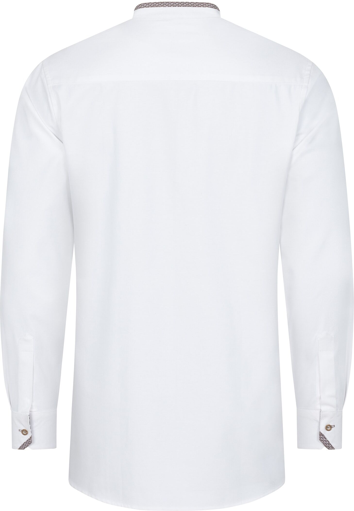 Trachtenhemd NÜBLER "Trachtenhemd Hannes", Herren, Gr. M, EURO, weiß, Obermaterial: 100% Polyester PES., Hemden Trachtenhemd