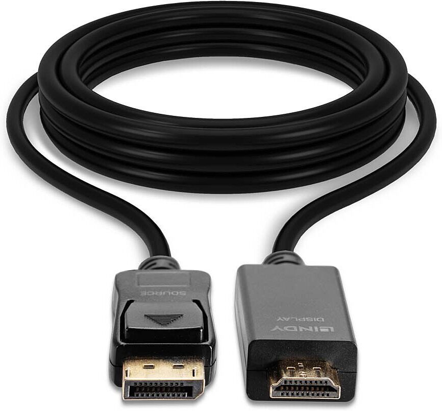 Lindy DisplayPort to HDMI 4K30Hz Adapter Cable, Black - 1m