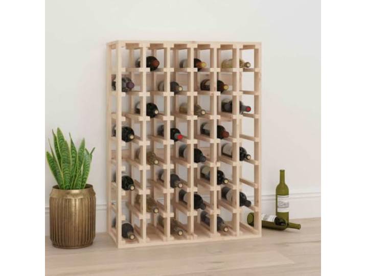 Molumvel Weinregal Kiefer Holz Flaschenregal für 48 Flaschen Massives Material, Rustikale Optik, Stabiler Rahmen