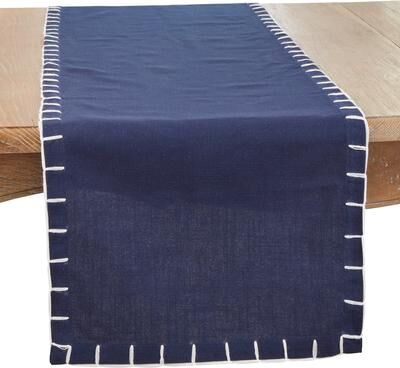 Saro Lifestyle Simple Elegance Chunky Whip Stitch Table Runner