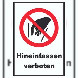 HB-Druck Hineinfassen verboten Schild A2 (420x594mm)