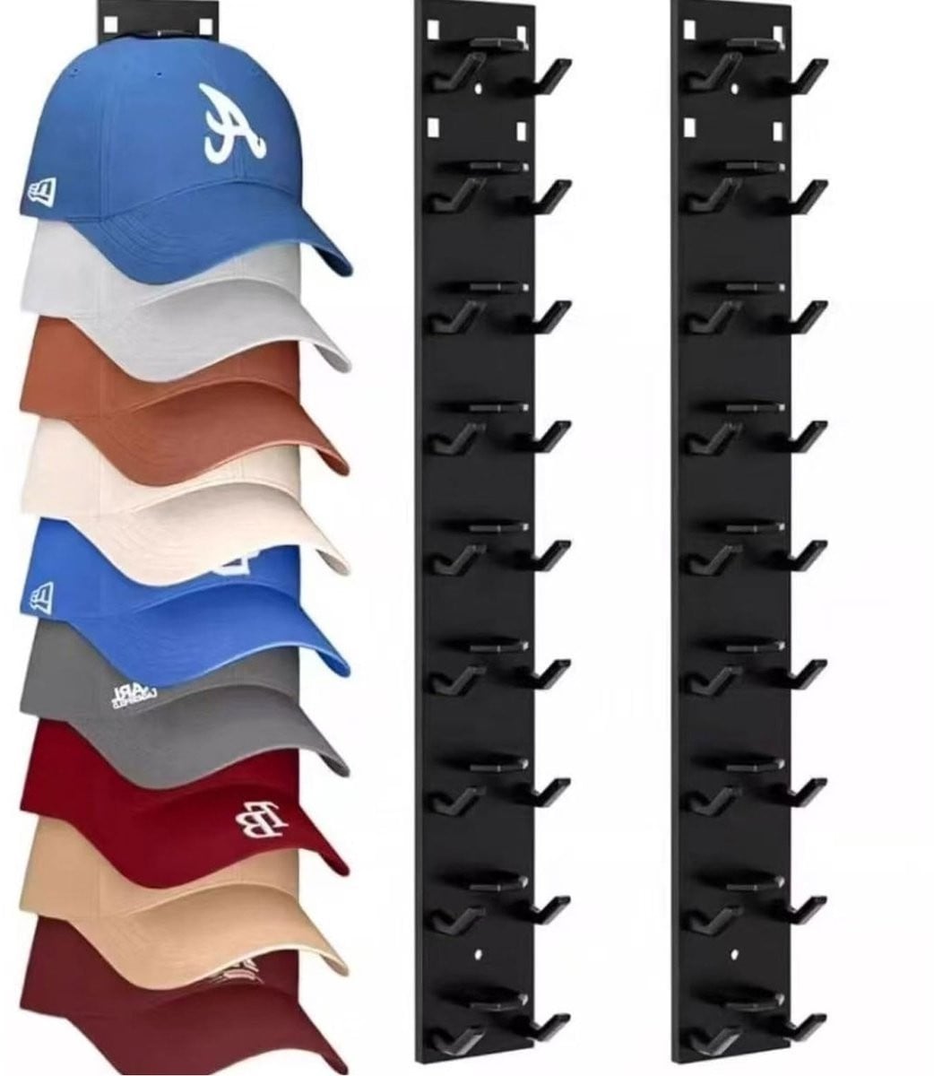 Ynkkvre Cap houder wandhouder set van 2 - Zwart