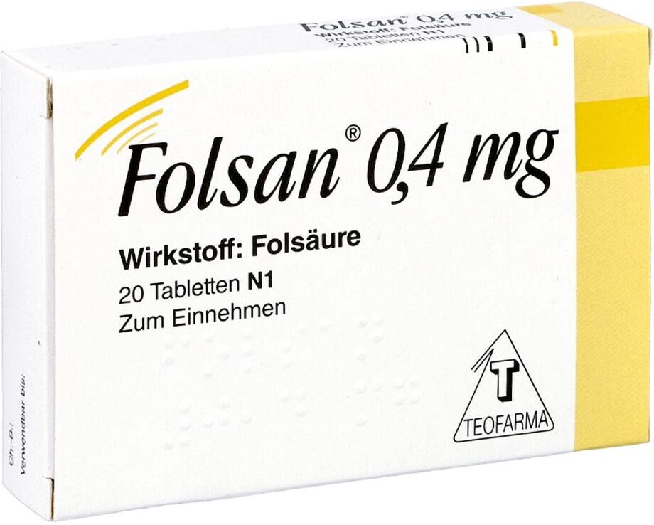Folsan 0,4 Mg Tabletten 20stk