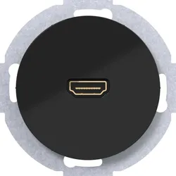 Hager WLF4379BG High Definition Steckdose R.Classic schwarz, glänzend