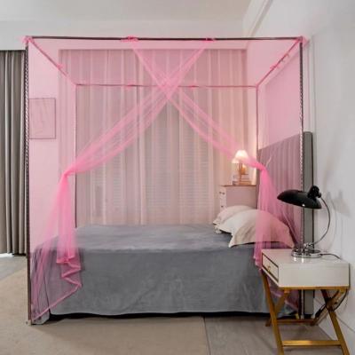 Uplift Picks Four Corner Princess Mosquito Bed Canopy Adds Elegant Breathable Nightly Protection pink xl