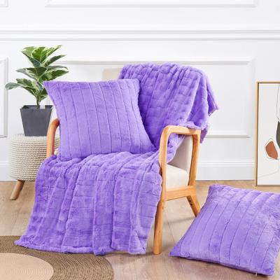 Home Soft Things FakeFur Throw & 2 Pillow Shell Combo Set
