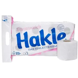 Hakle Toilettenpapier Traumweich 4-lagig 1 Pack = 8 Rollen weiß