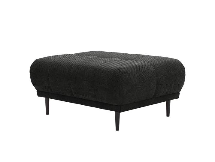 Pouf 93 x 45 x 77cm Noir Tissu structuré Cully: Noir
