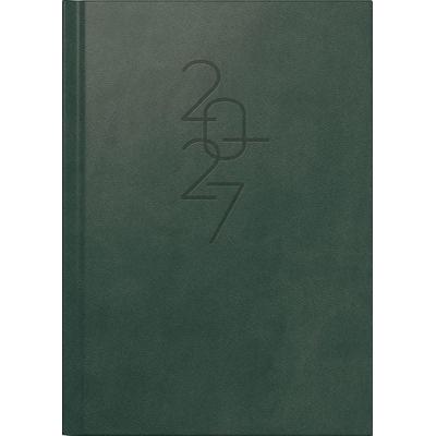 rido/idé 7026033017 Buchkalender Mod. Mentor 2027 A5, Kunstleder, dunkelgrün